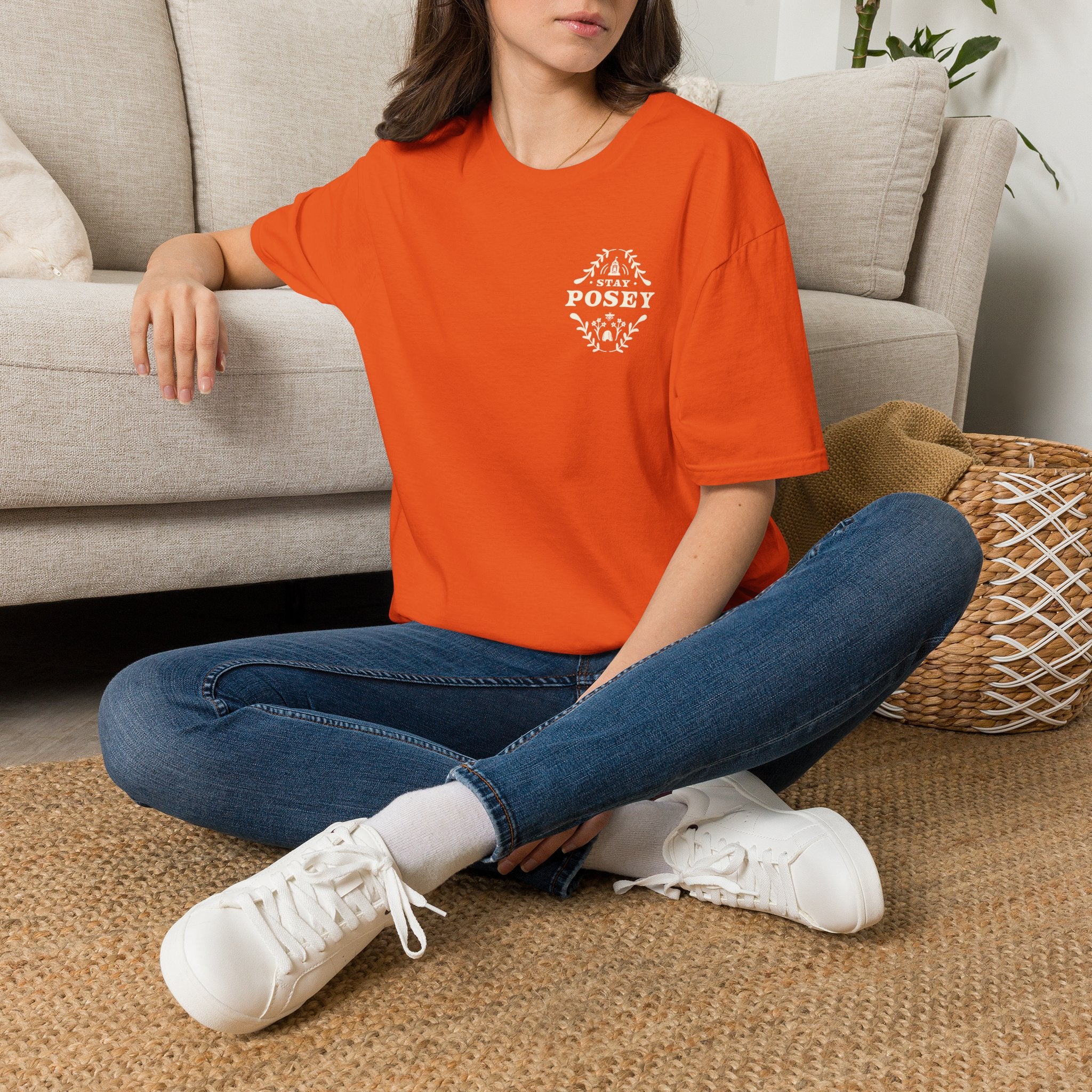 Stay Posey T-Shirt | Floral Typography Tee