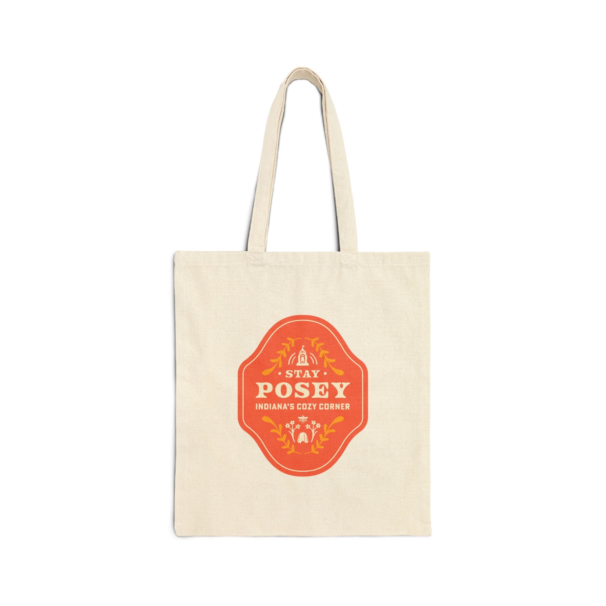 Tote Bag — “Stay Posey” Floral Vintage Canvas Tote
