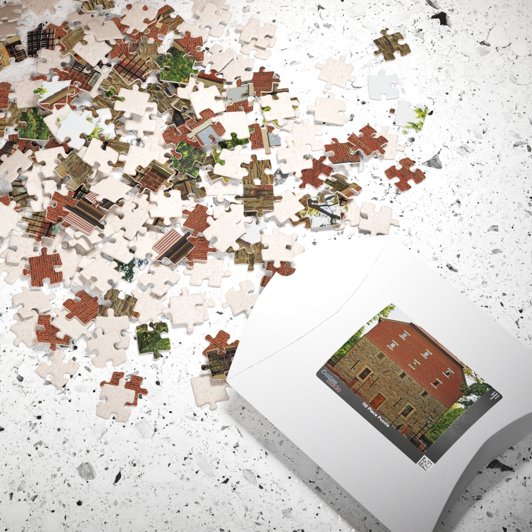 Historic Red Brick Mill Puzzle — 520-Piece Jigsaw for Architecture & History Lovers