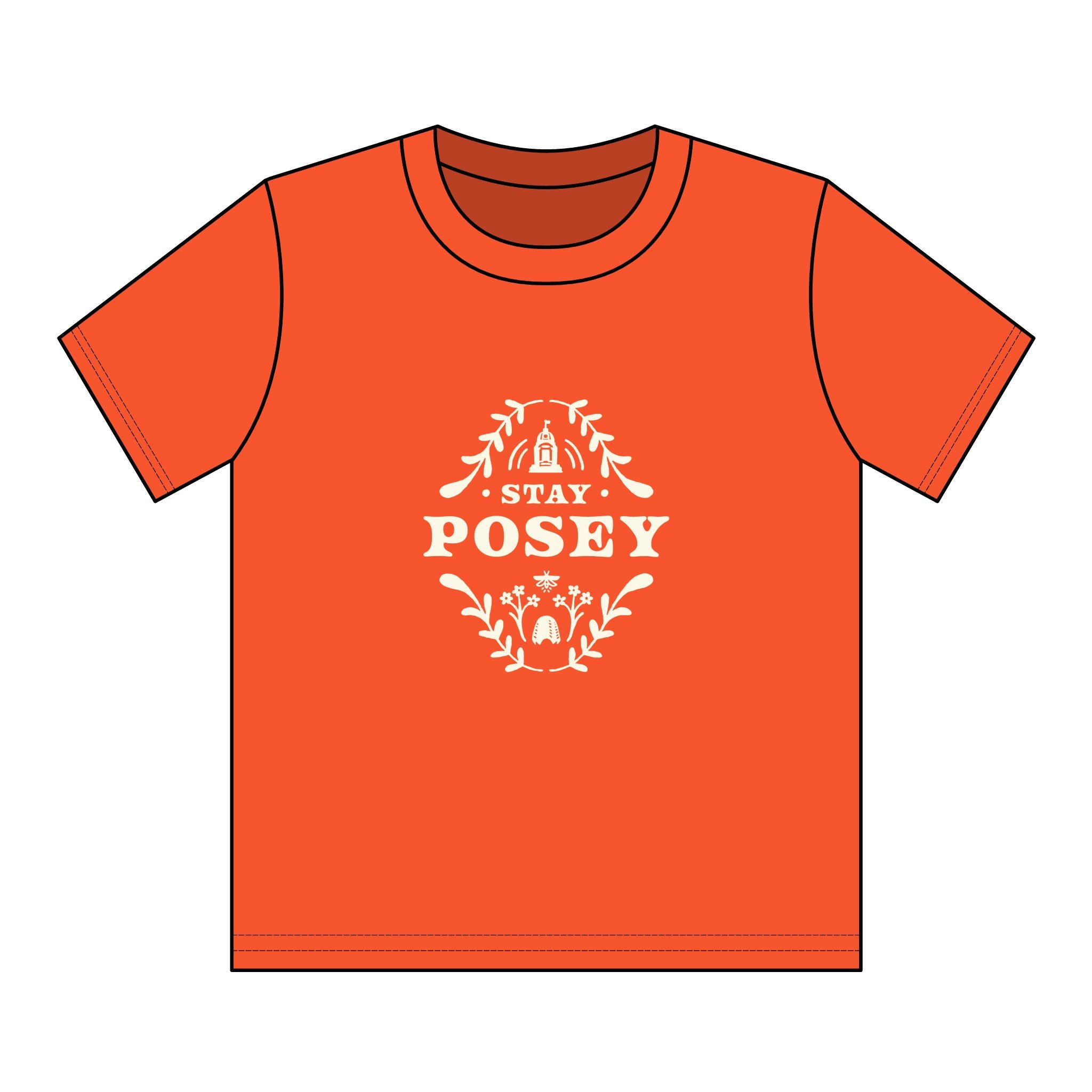 Youth T‑Shirt — 'Stay Posey' Floral Graphic Tee, Cute Garden Vibe Kids Shirt