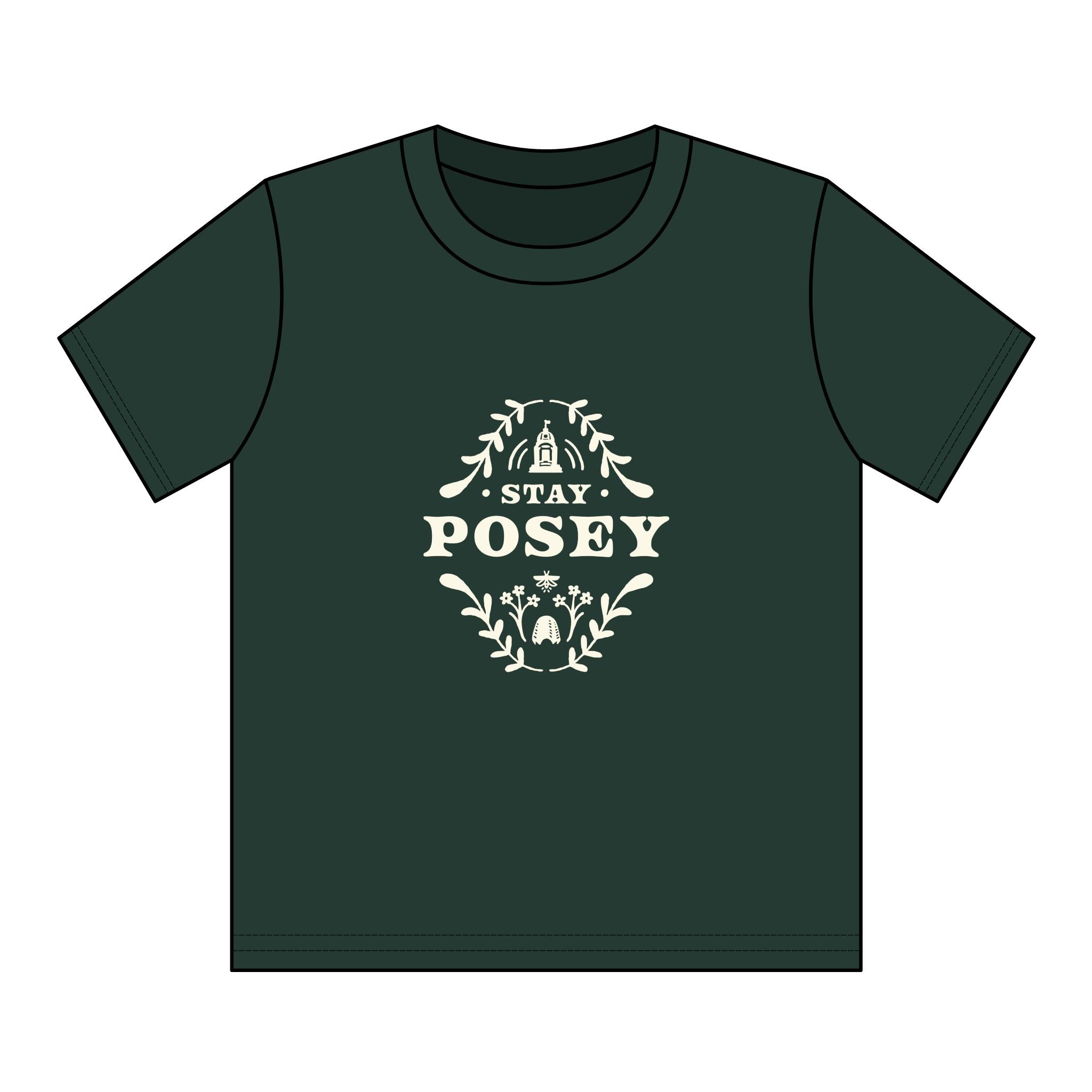 Youth T‑Shirt — 'Stay Posey' Floral Graphic Tee, Cute Garden Vibe Kids Shirt