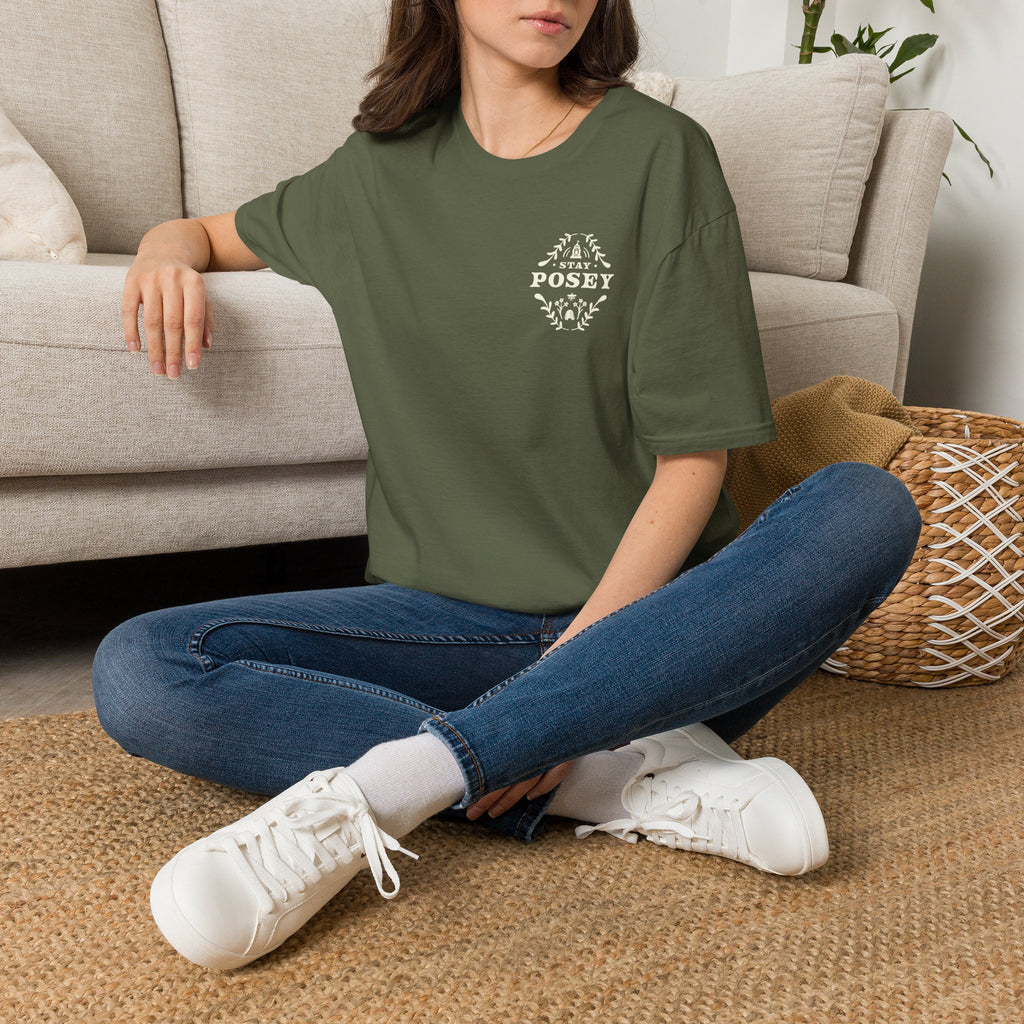 Stay Posey T-Shirt | Floral Typography Tee
