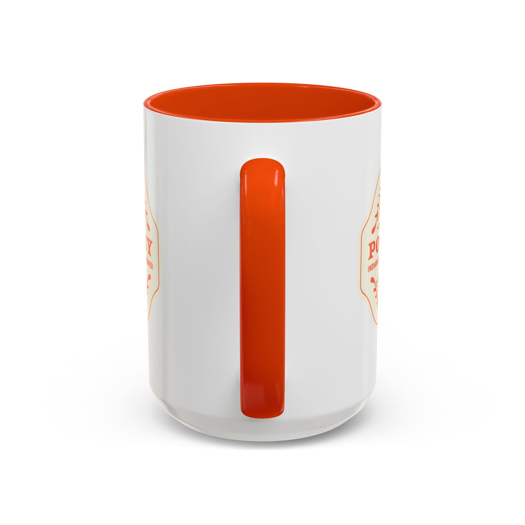Stay Posey Ceramic Mug — 'Stay Posey: Indiana's Cozy Corner' Color Accent Coffee Cup (11oz & 15oz)