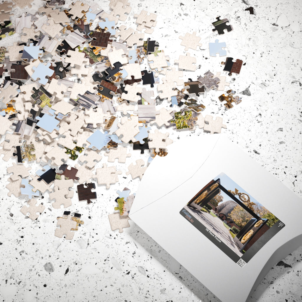 Roofless Church Puzzle — New Harmony Landmark Jigsaw (110–1014 pcs)