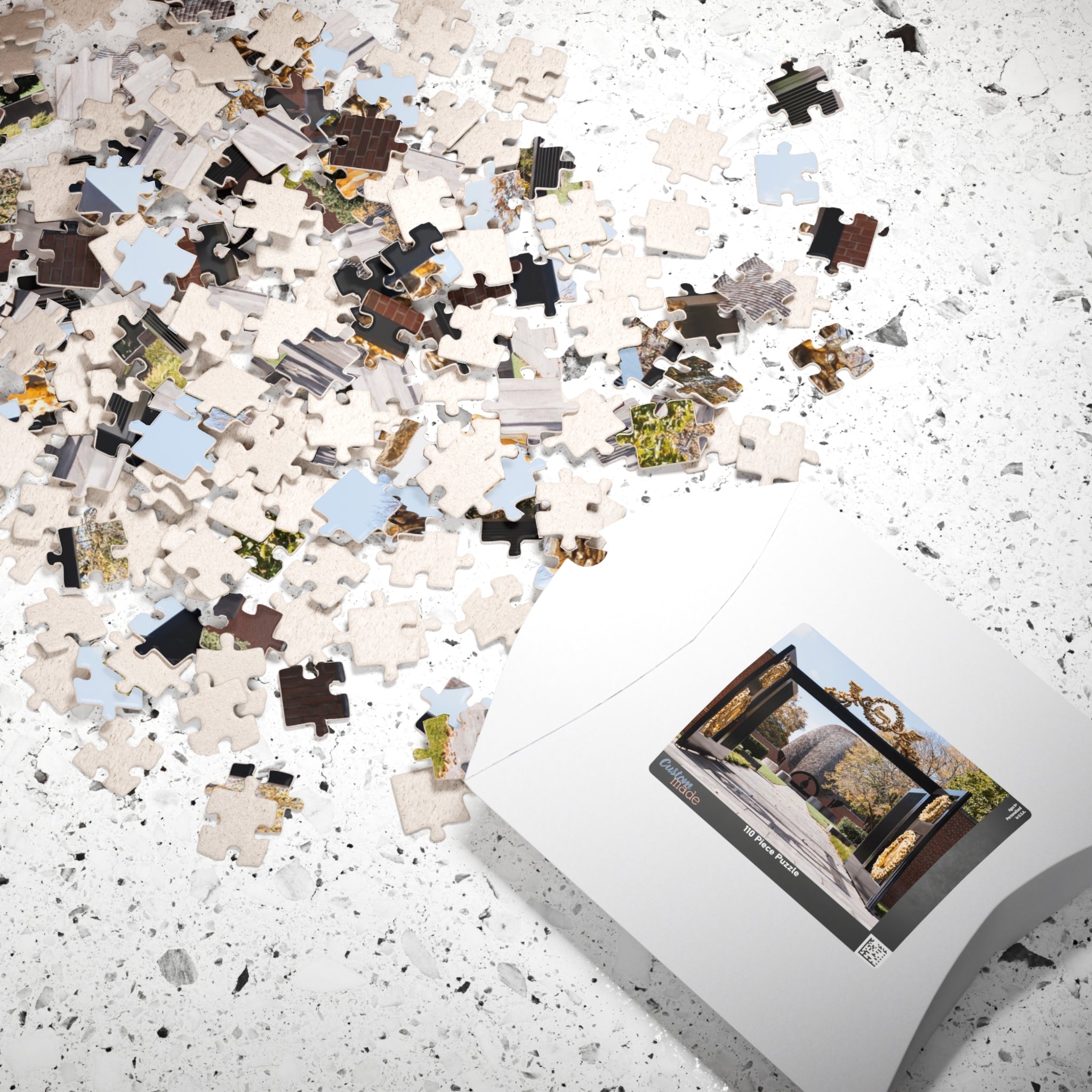 Roofless Church Puzzle — New Harmony Landmark Jigsaw (110–1014 pcs)