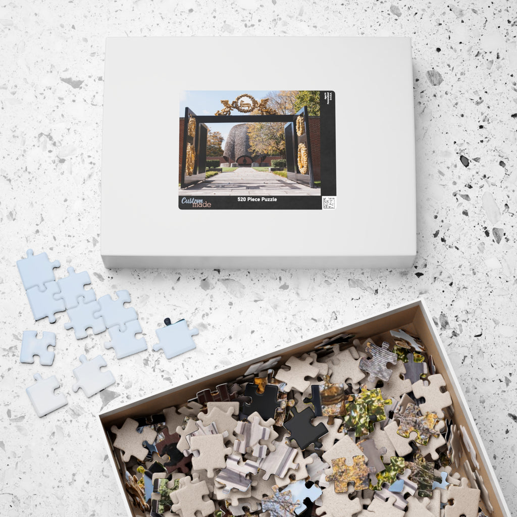 Roofless Church Puzzle — New Harmony Landmark Jigsaw (110–1014 pcs)