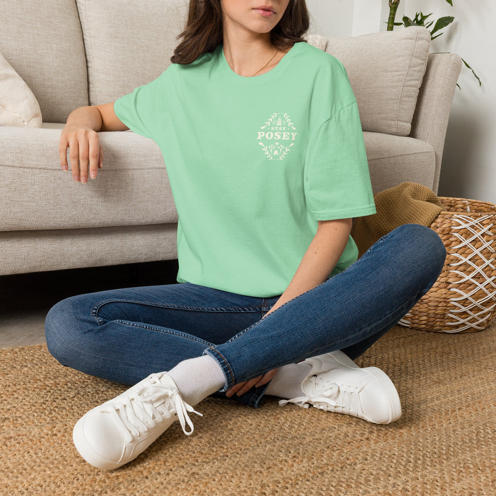 Stay Posey T-Shirt | Floral Typography Tee