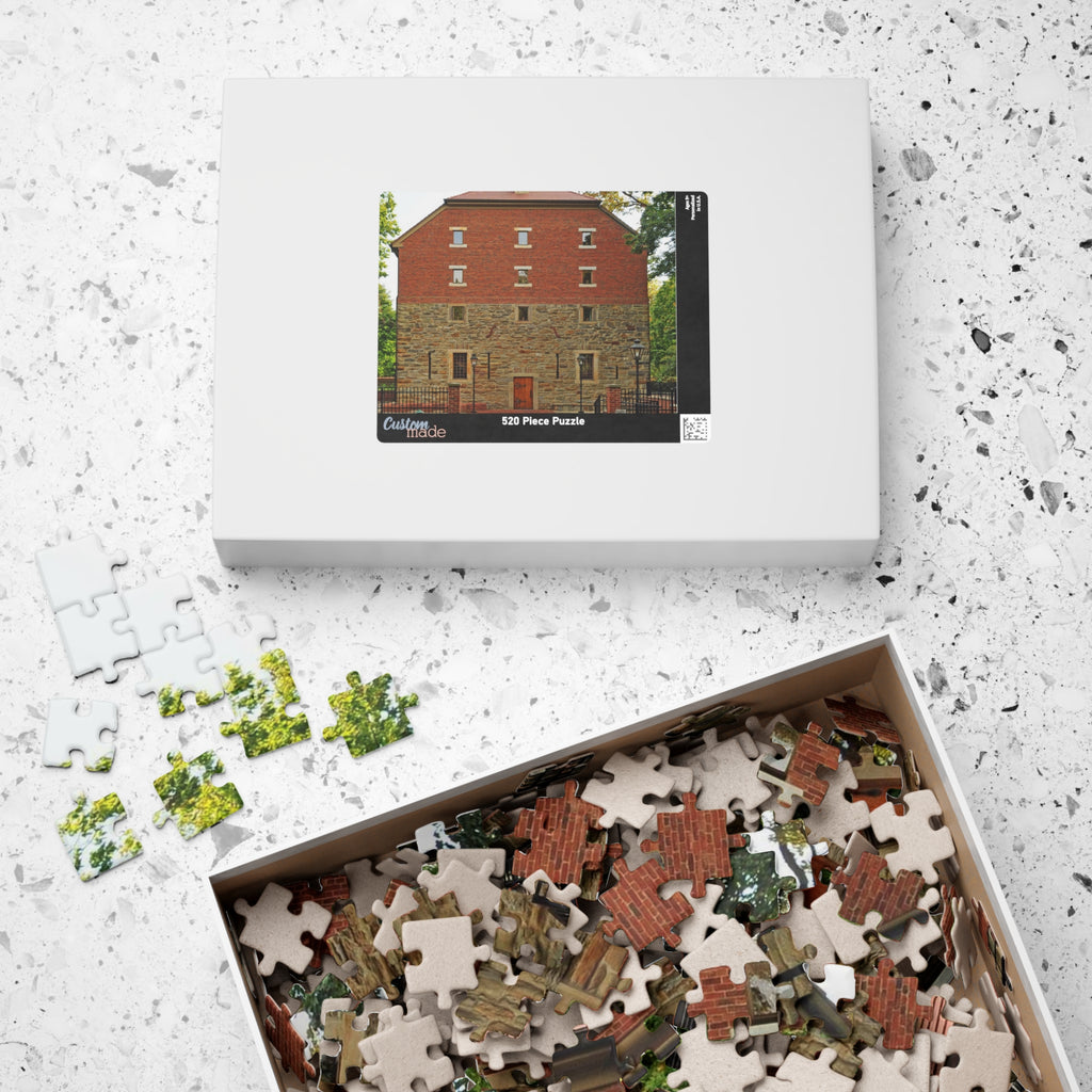 Historic Red Brick Mill Puzzle — 520-Piece Jigsaw for Architecture & History Lovers