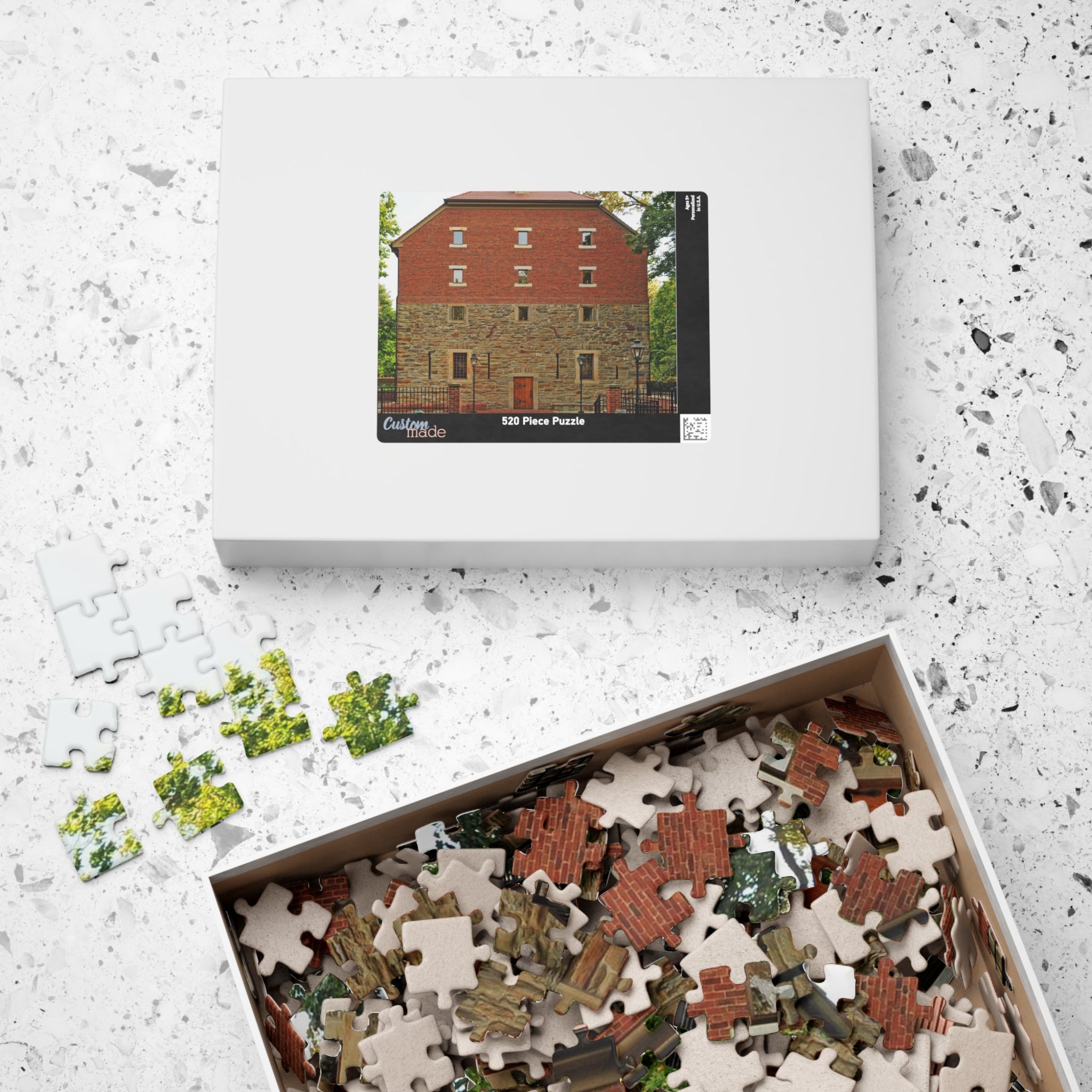 Historic Red Brick Mill Puzzle — 520-Piece Jigsaw for Architecture & History Lovers