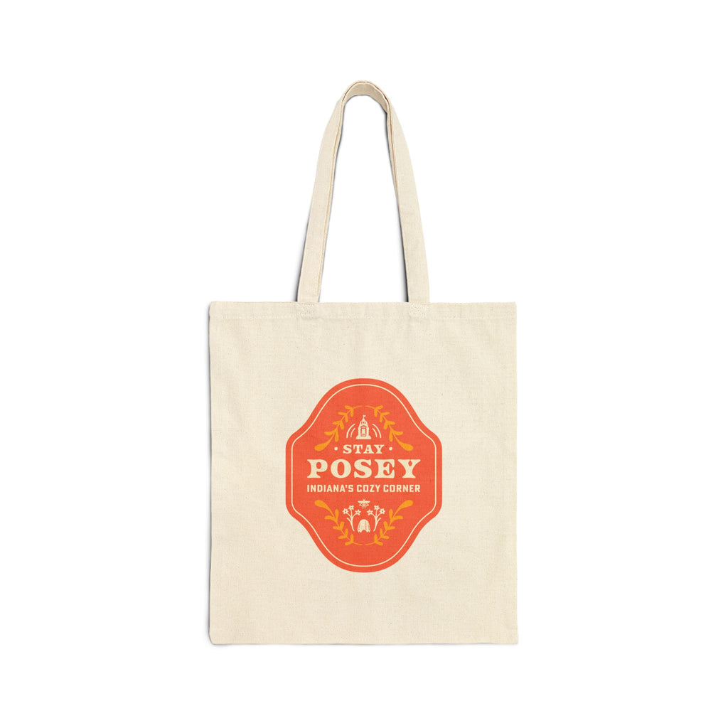 Tote Bag — “Stay Posey” Floral Vintage Canvas Tote