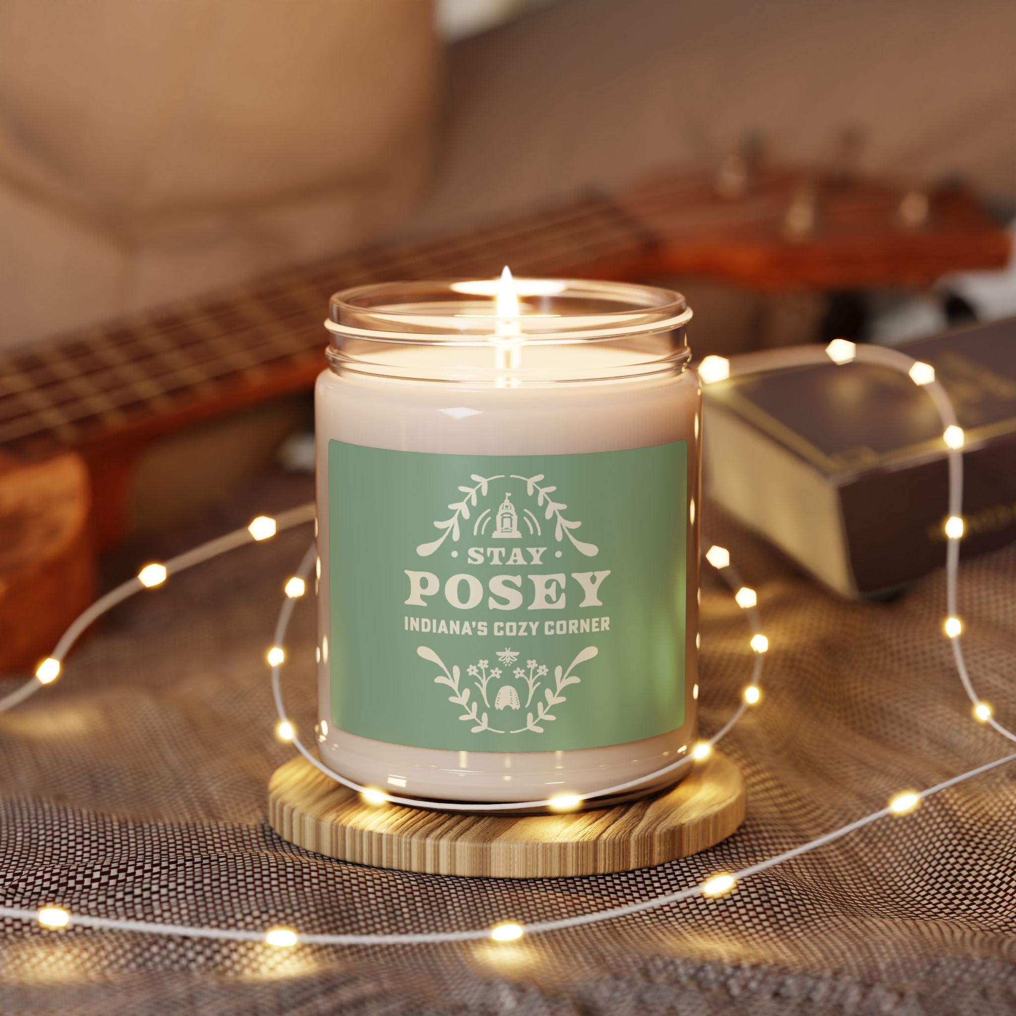 Stay Posey Soy Candle — 9oz Scented Jar (Indiana’s Cozy Corner)