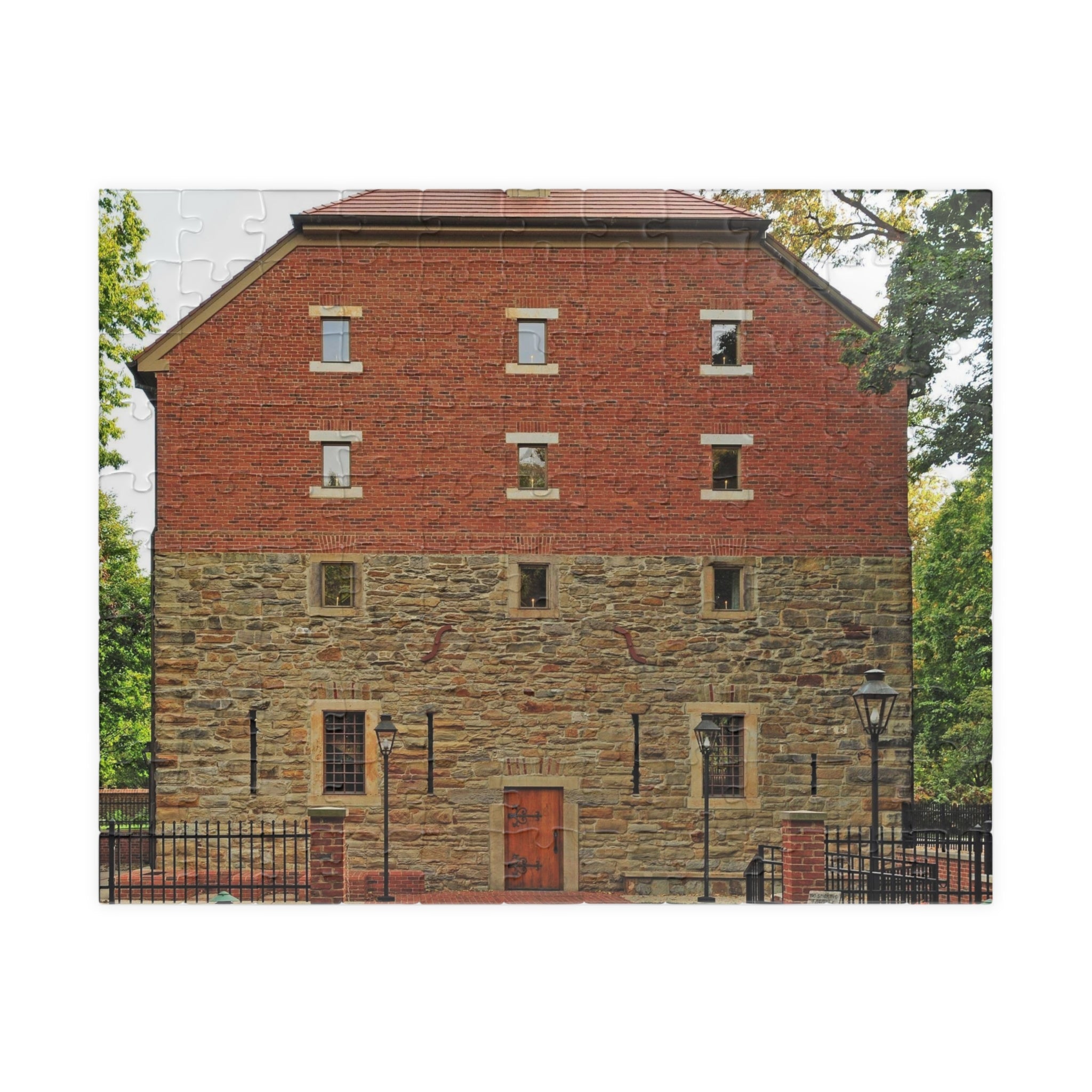 Historic Red Brick Mill Puzzle — 520-Piece Jigsaw for Architecture & History Lovers
