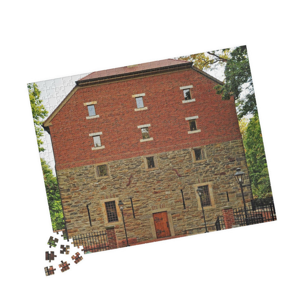 Historic Red Brick Mill Puzzle — 520-Piece Jigsaw for Architecture & History Lovers