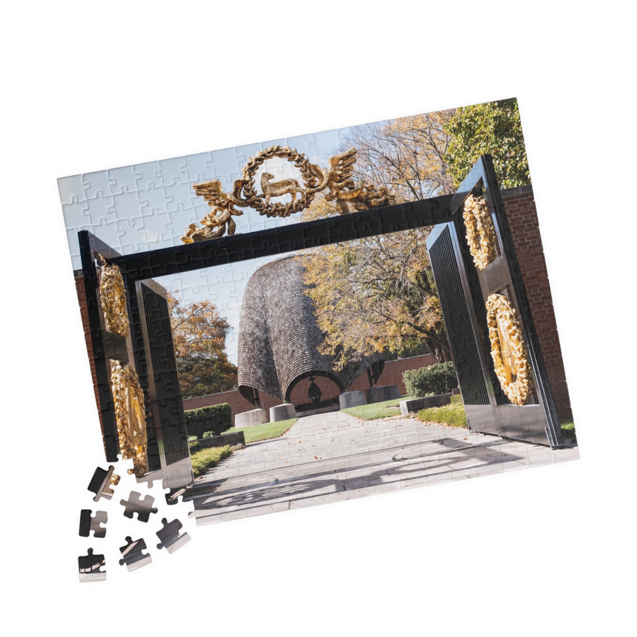 Roofless Church Puzzle — New Harmony Landmark Jigsaw (110–1014 pcs)