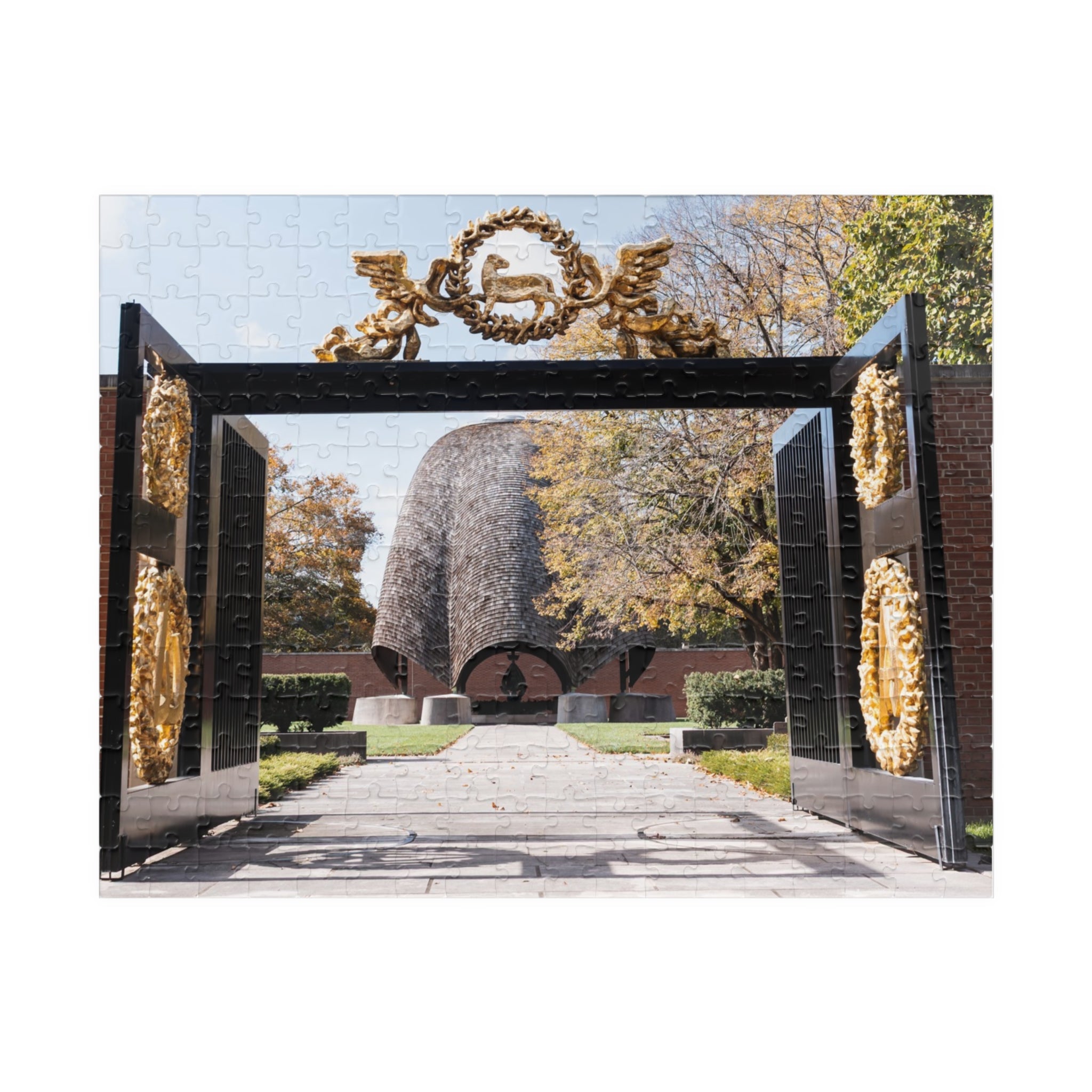 Roofless Church Puzzle — New Harmony Landmark Jigsaw (110–1014 pcs)
