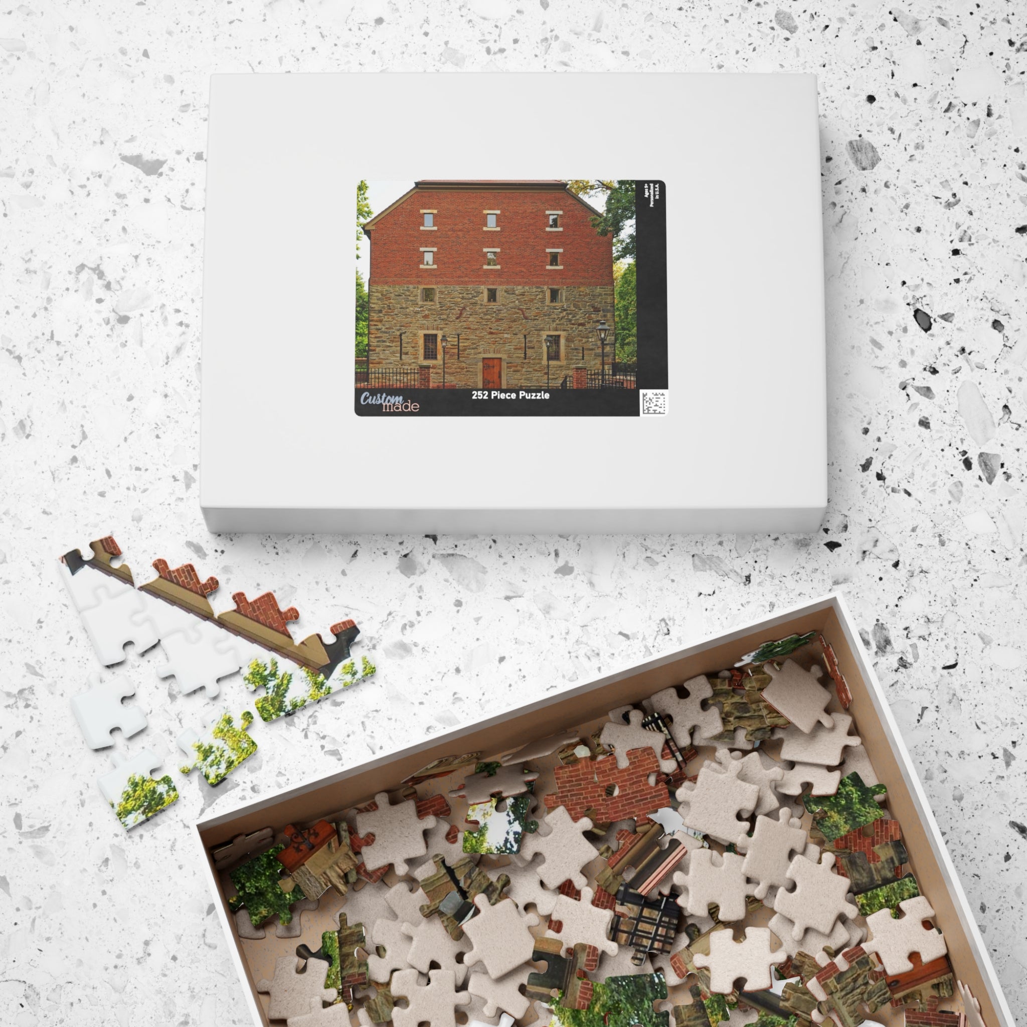 Historic Red Brick Mill Puzzle — 520-Piece Jigsaw for Architecture & History Lovers
