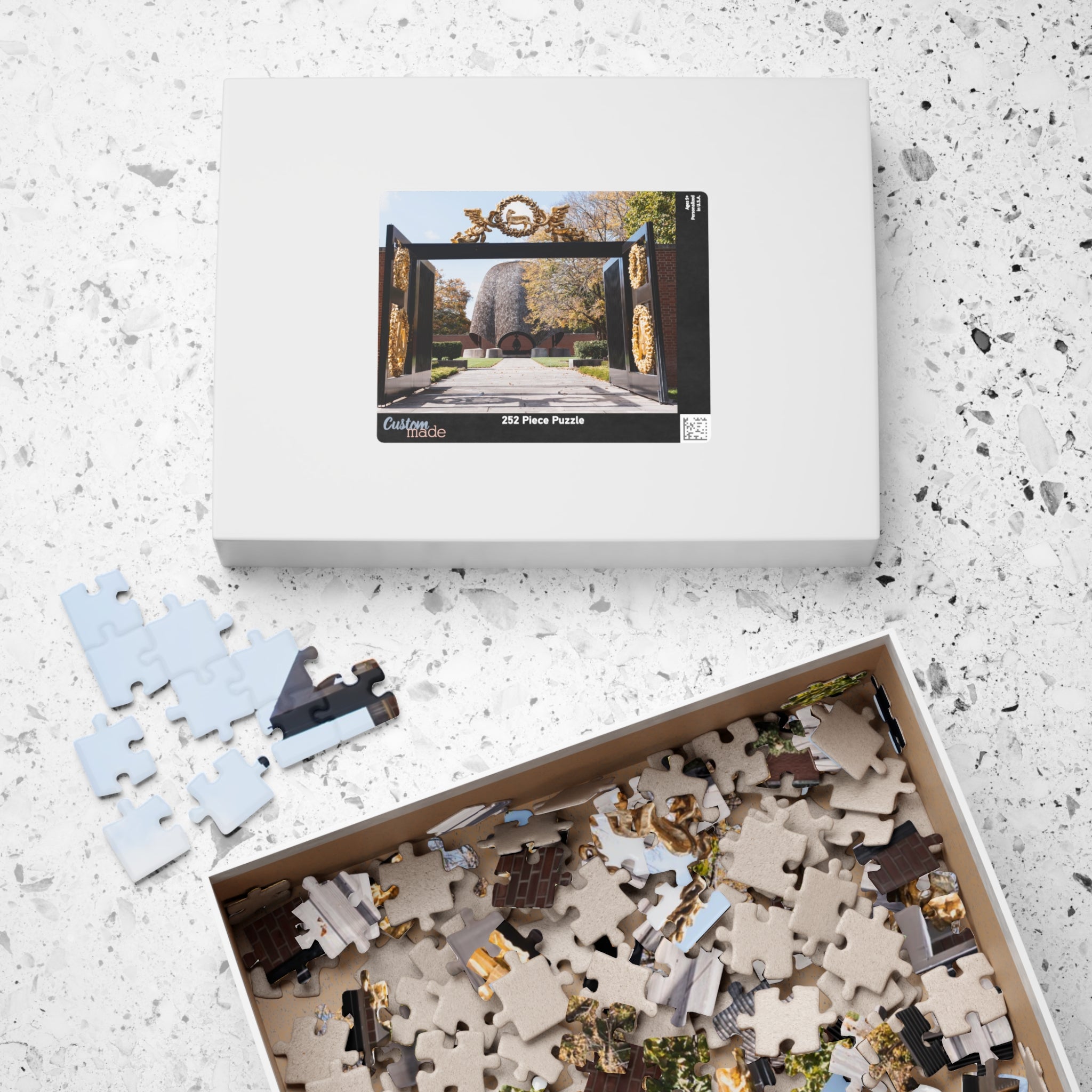 Roofless Church Puzzle — New Harmony Landmark Jigsaw (110–1014 pcs)