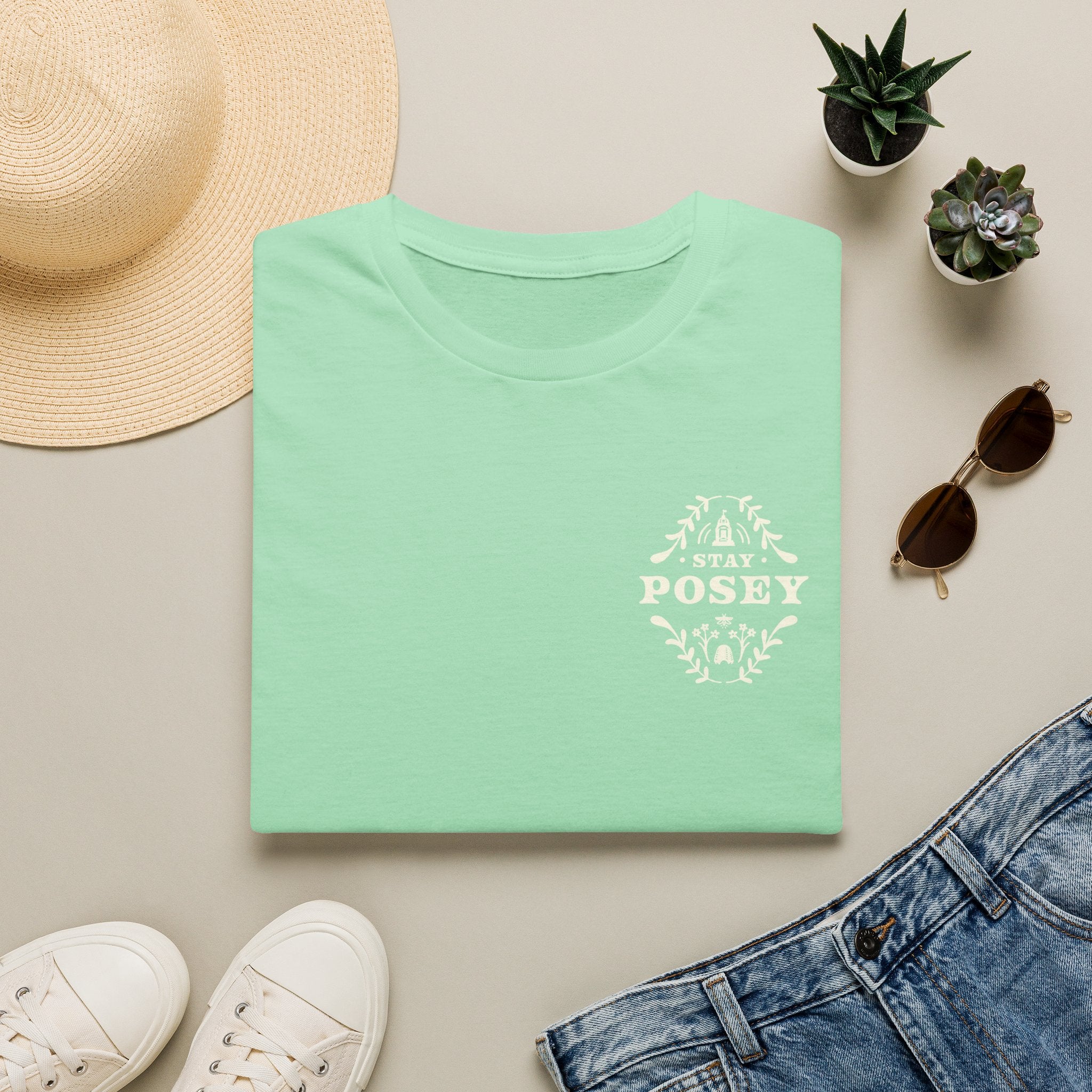 Stay Posey T-Shirt | Floral Typography Tee