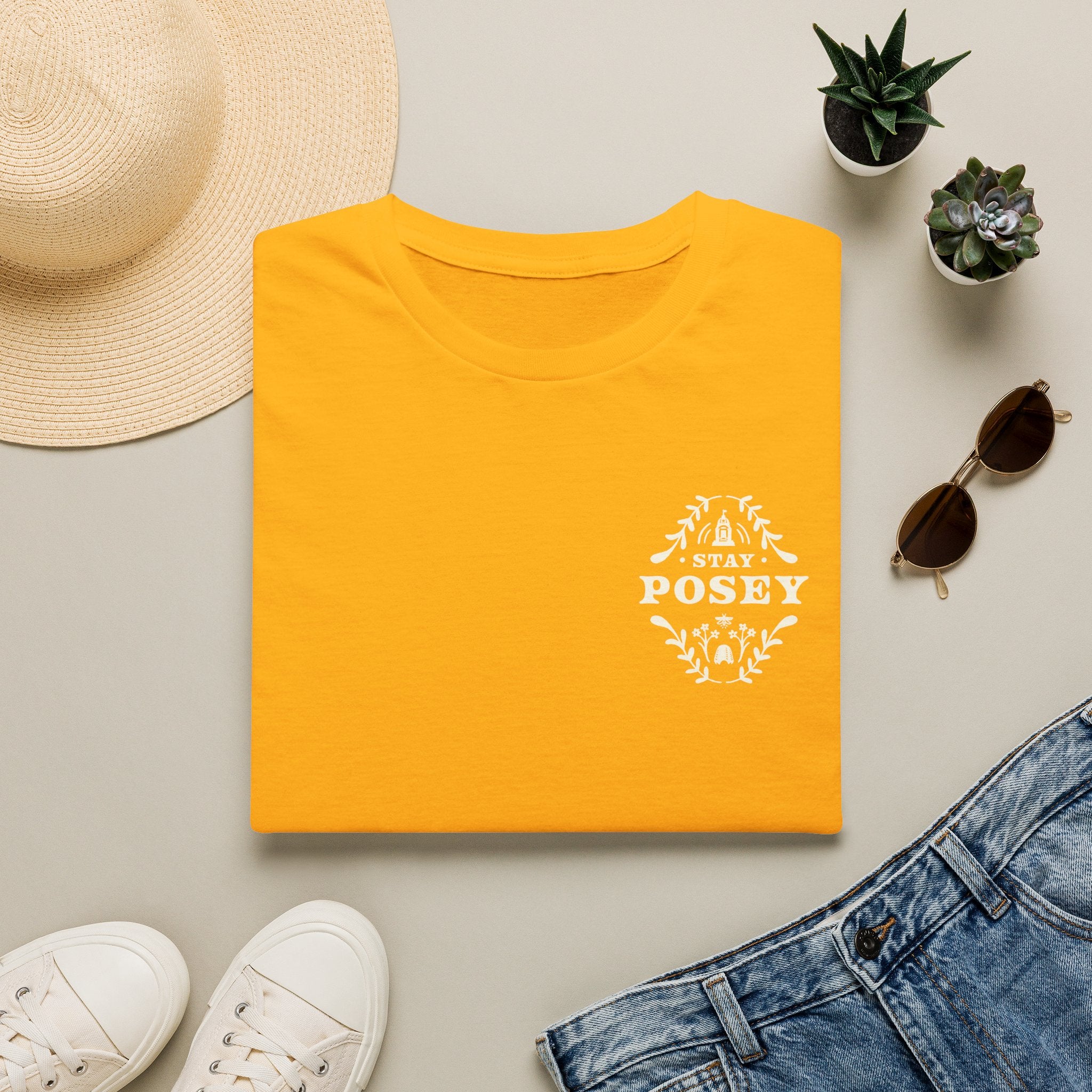 Stay Posey T-Shirt | Floral Typography Tee