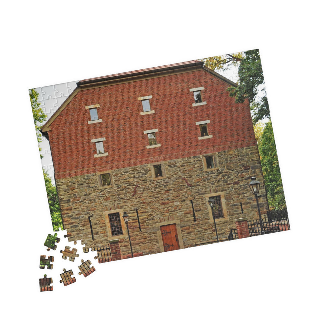 Historic Red Brick Mill Puzzle — 520-Piece Jigsaw for Architecture & History Lovers