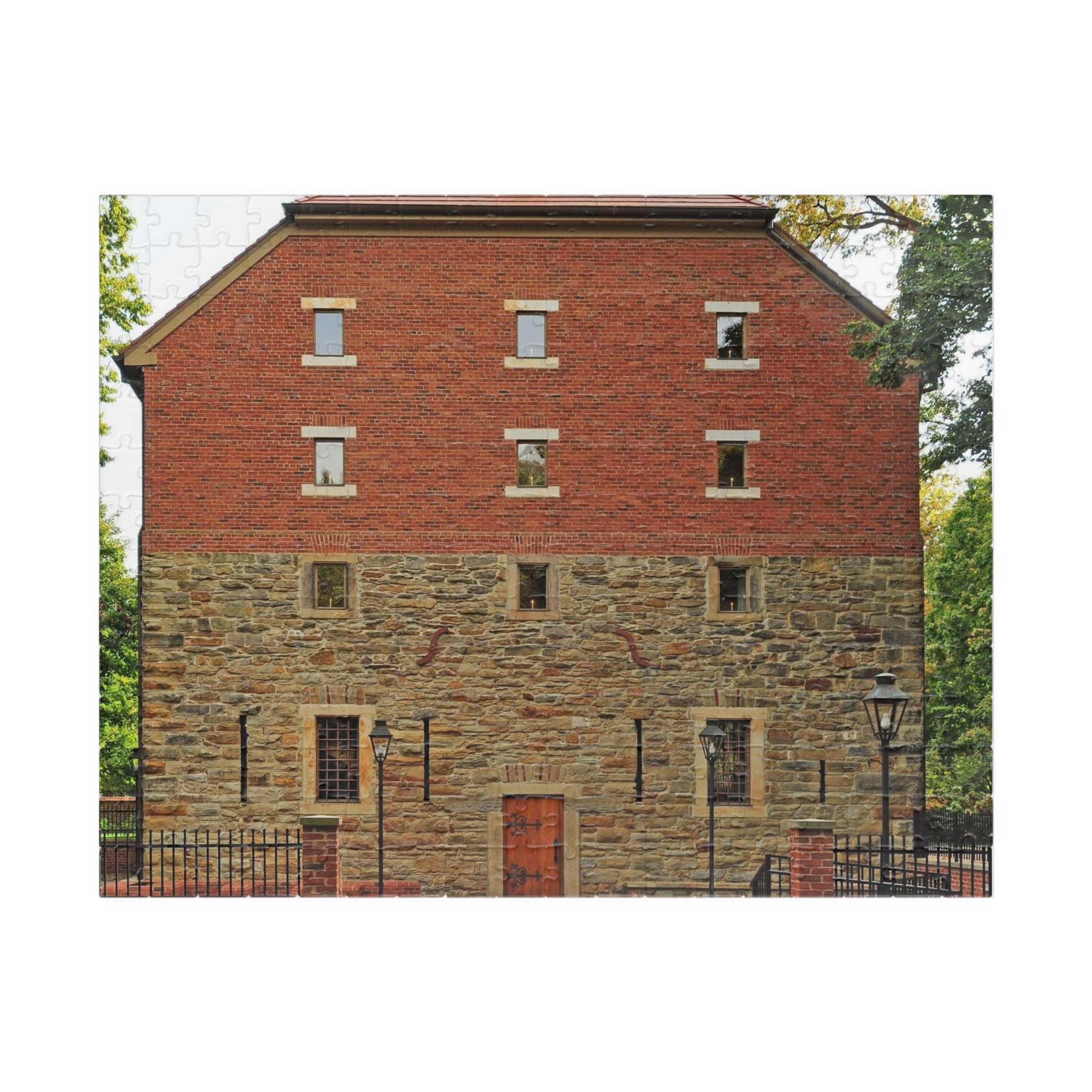 Historic Red Brick Mill Puzzle — 520-Piece Jigsaw for Architecture & History Lovers