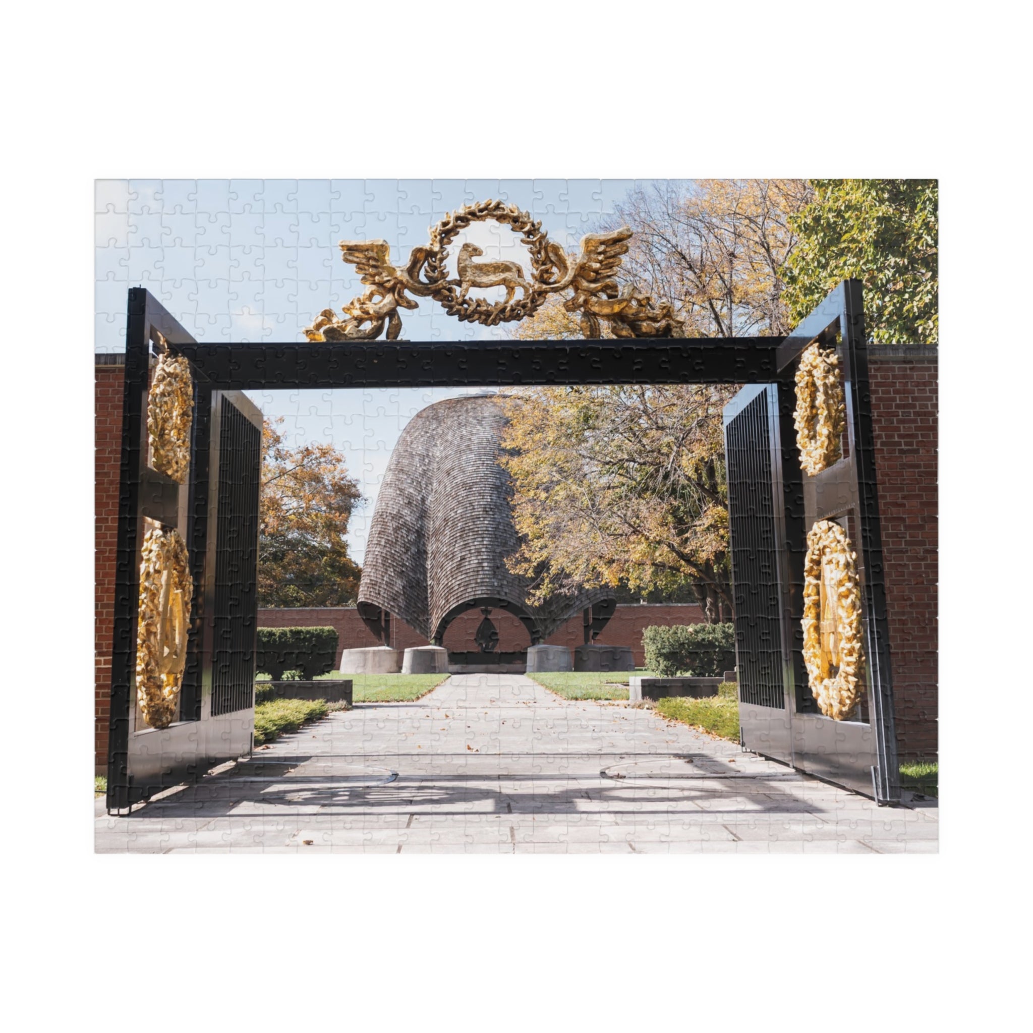 Roofless Church Puzzle — New Harmony Landmark Jigsaw (110–1014 pcs)