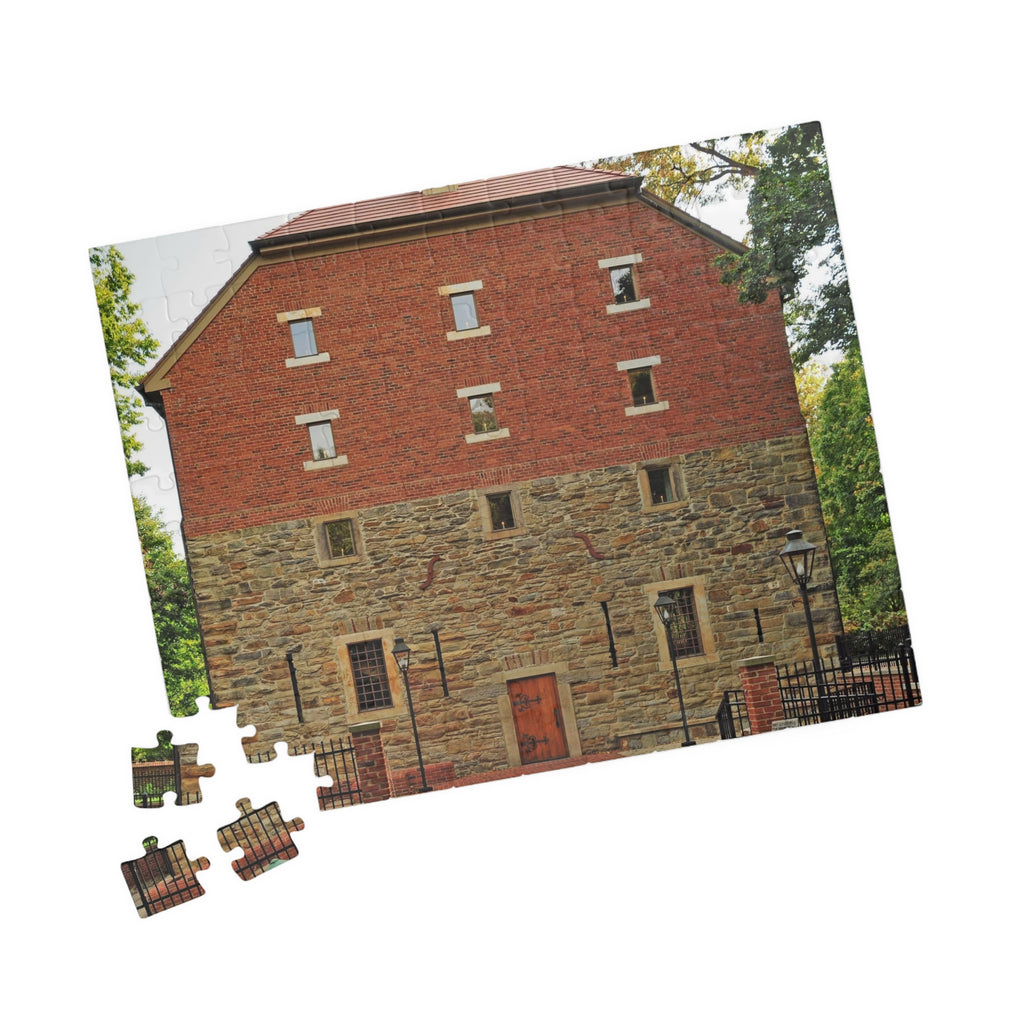Historic Red Brick Mill Puzzle — 520-Piece Jigsaw for Architecture & History Lovers