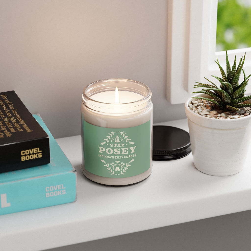 Stay Posey Soy Candle — 9oz Scented Jar (Indiana’s Cozy Corner)