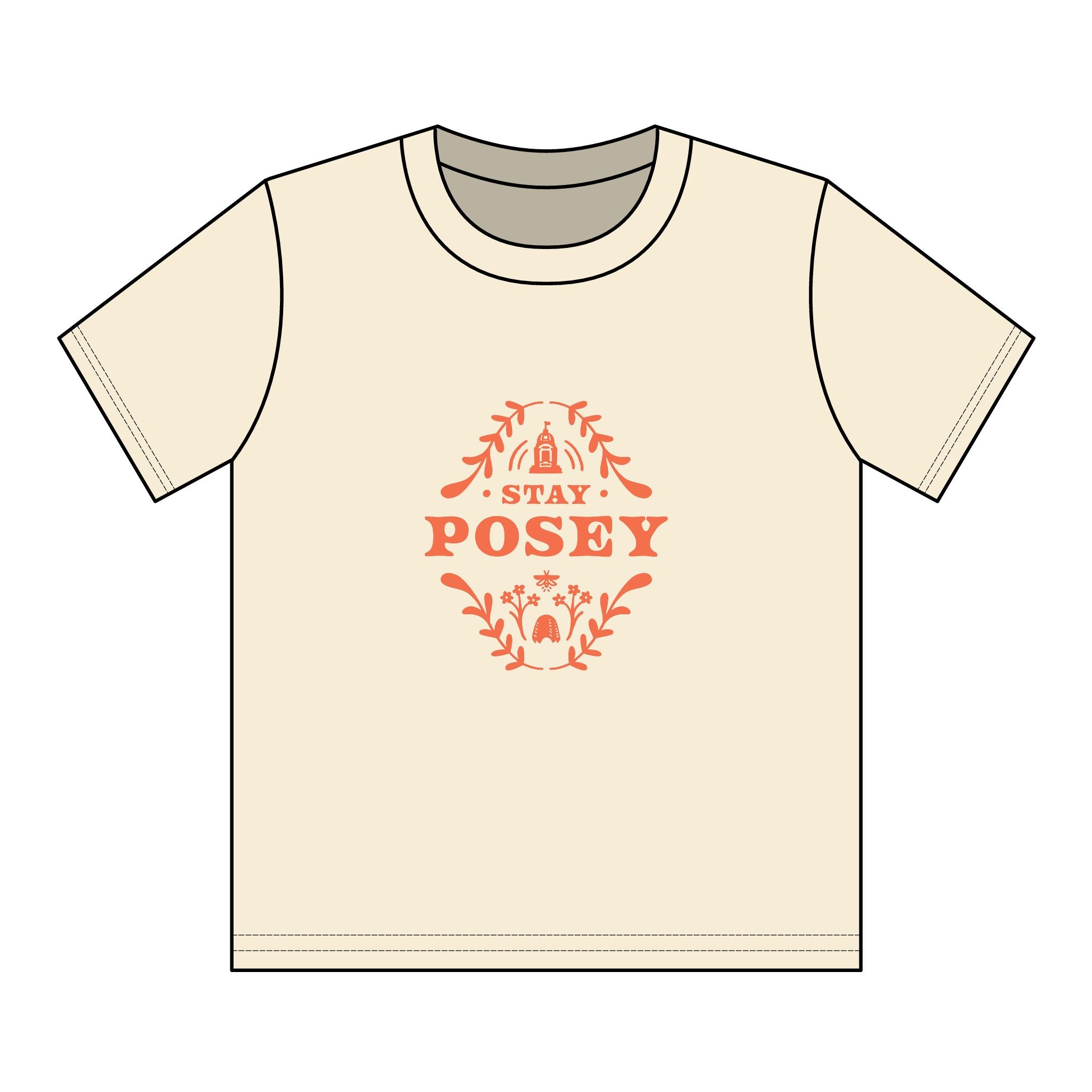Youth T‑Shirt — 'Stay Posey' Floral Graphic Tee, Cute Garden Vibe Kids Shirt