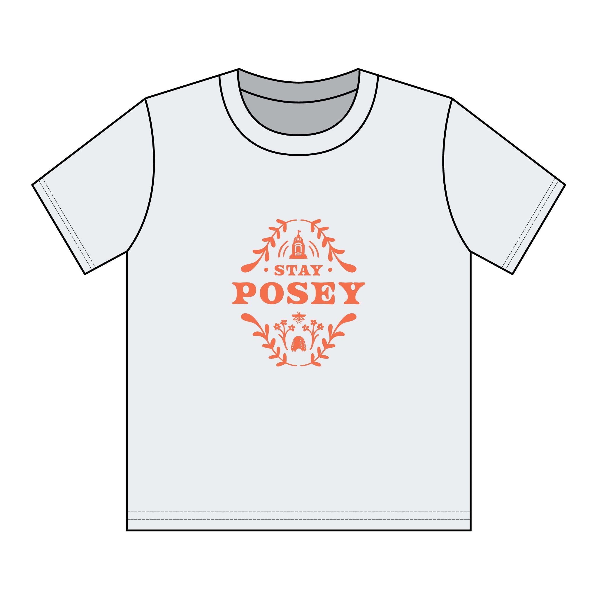 Youth T‑Shirt — 'Stay Posey' Floral Graphic Tee, Cute Garden Vibe Kids Shirt