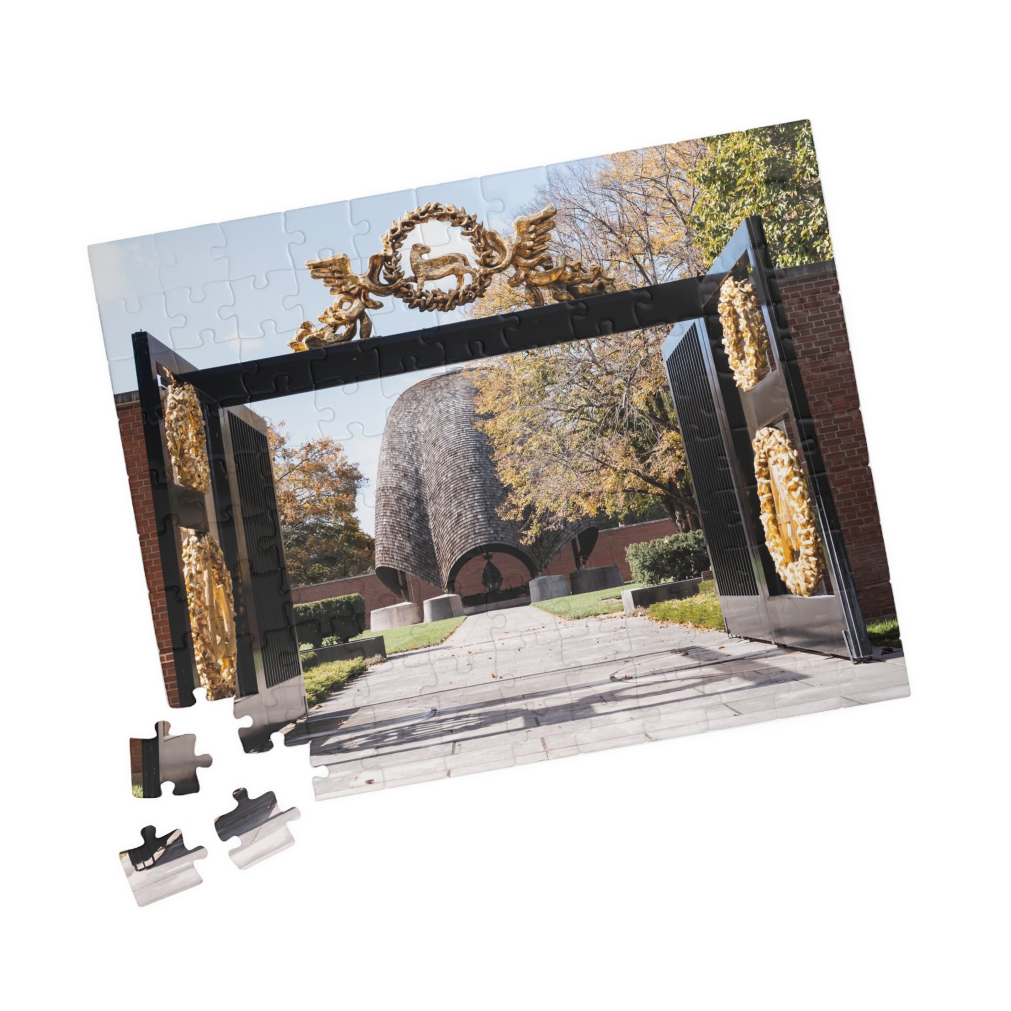 Roofless Church Puzzle — New Harmony Landmark Jigsaw (110–1014 pcs)